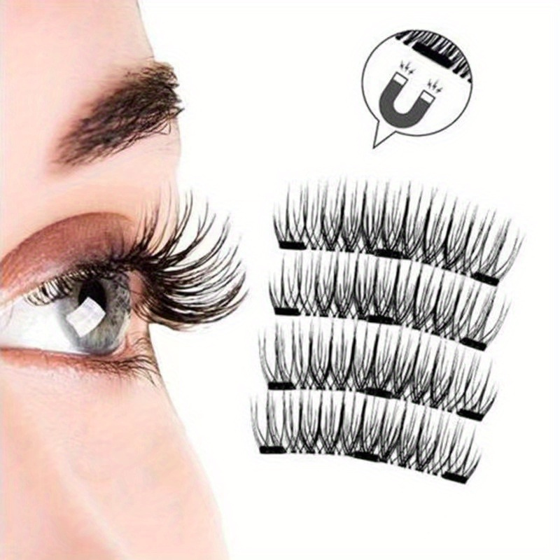 

Magnetic False Eyelashes Set, Natural Look, Thick Volume, Reusable 3d Magnetic Lashes, Easy-to-apply Eye Makeup