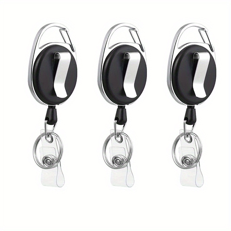 2d 3pcs Retractable Badge Holders - Keep Secure & Easily !