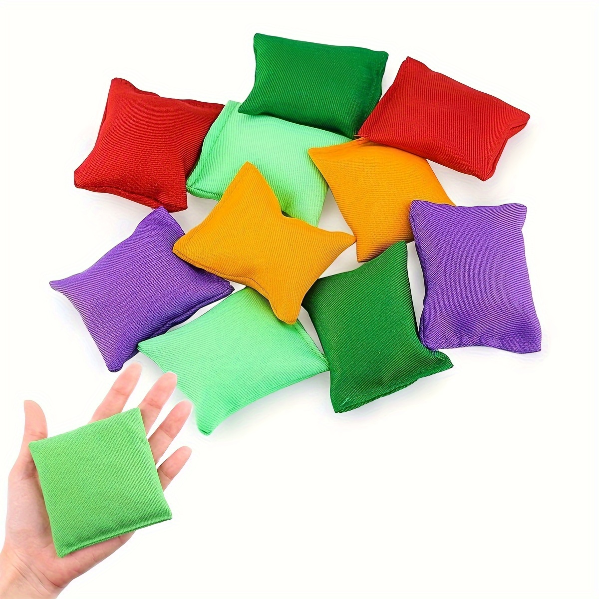 

Small Sandbag Children's Throwing Square Solid Color Double-layer Leak-proof Sandbag Ball Color Thickened Canvas Kindergarten