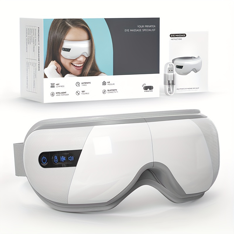 

New Eye Massager With Heat And Cooling Function For Dry Eyes Care, - Heated Eye Massage Mask - Ideal Gift For Both Men And Women