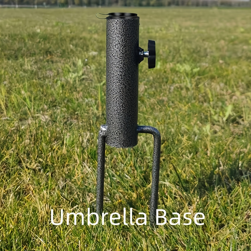 

Versatile Heavy-duty Metal Umbrella Stand - Weather-resistant, Adjustable Spiral Ground Anchor For Fishing Rods, Flags & More - Perfect For Outdoor Parks & Beaches