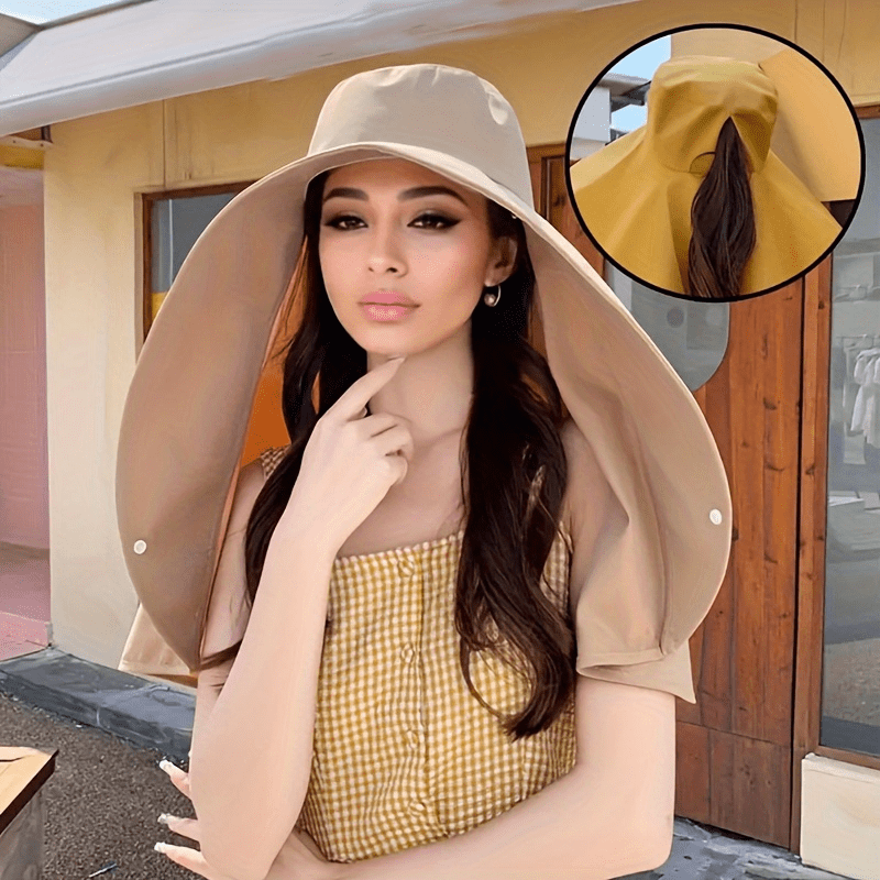 Ladies Hats Sun Hat With Face And Neck Protection Kids Face Mask