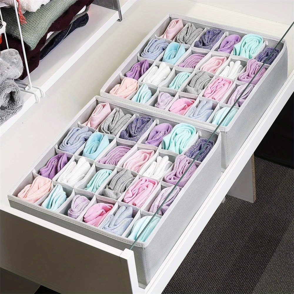 

24-compartment Underwear Organizer Box With Drawers, Lightweight And Easy Storage For Bras, Socks, And More