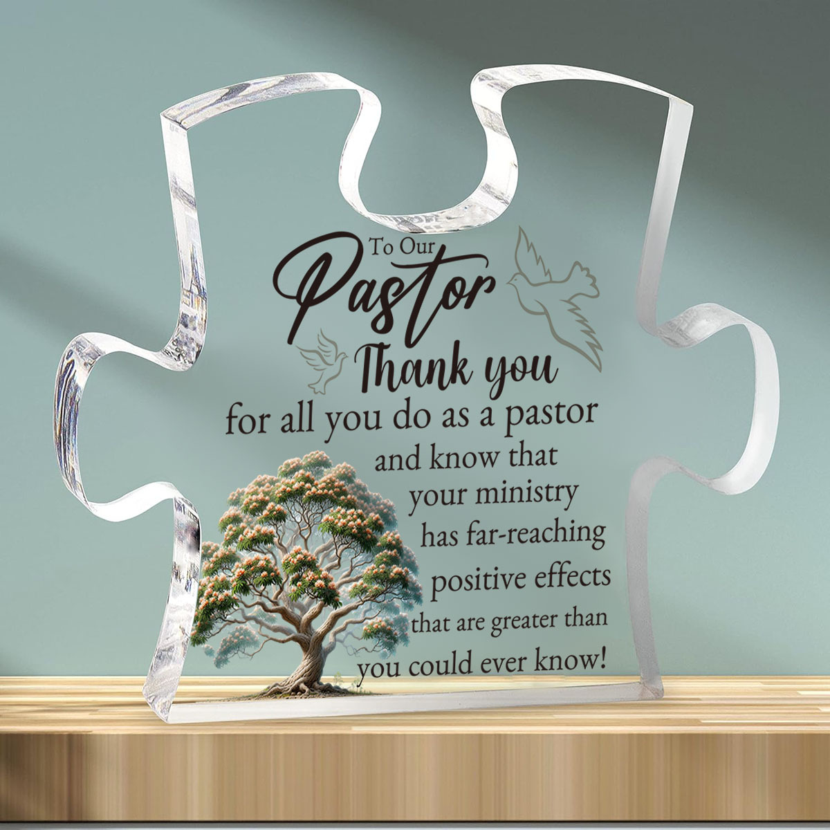 

Pastor Appreciation Acrylic Plaque - Perfect Thank You Gift For Christian , Office Desk Decor, Suitable For All Occasions