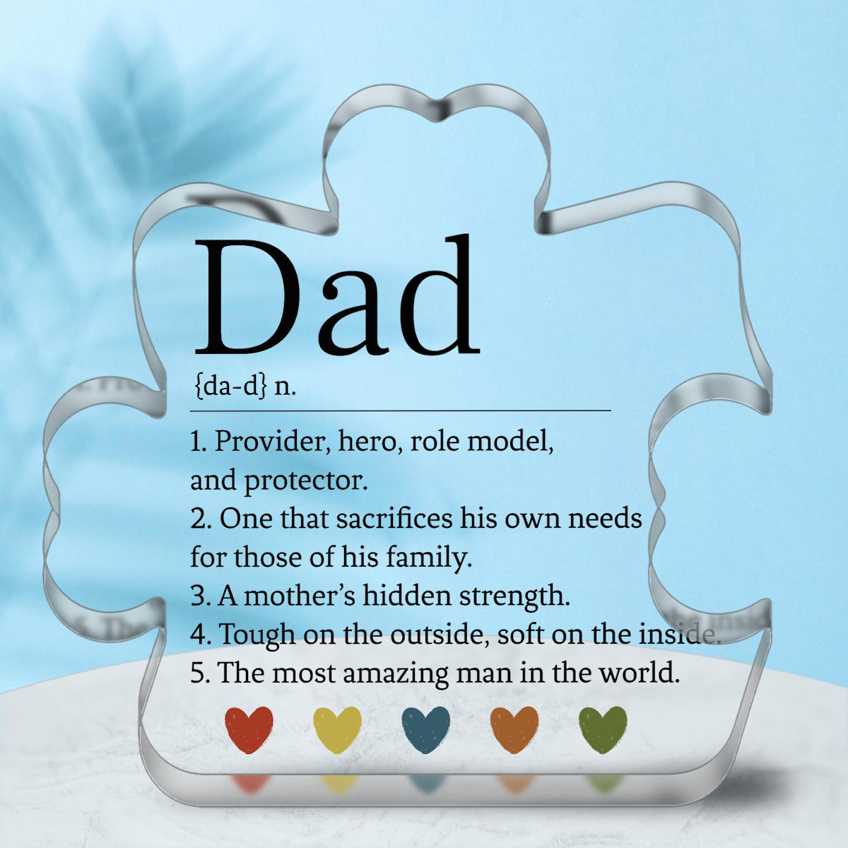 

1pc Acrylic Puzzle-shaped Plaque Retro Style, "best Dad" Appreciation Gift, From Daughter & Son, Ideal For Father's Birthday, Father's Day, Home & Office Decor