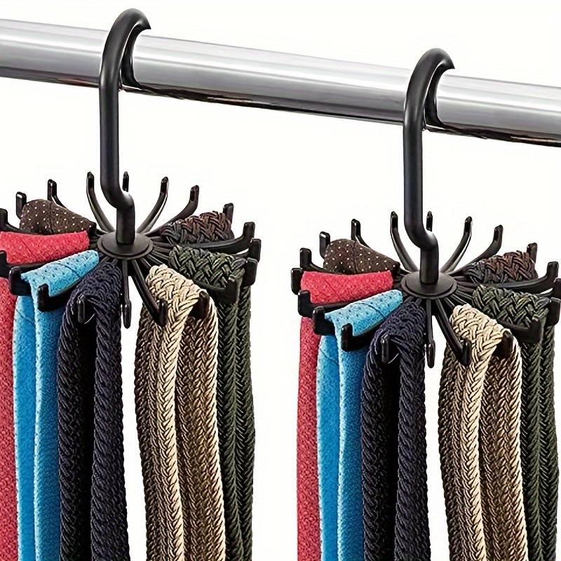 Belt Organizer For Closet,2PCS Tie Rack, Belt Tie Hanger