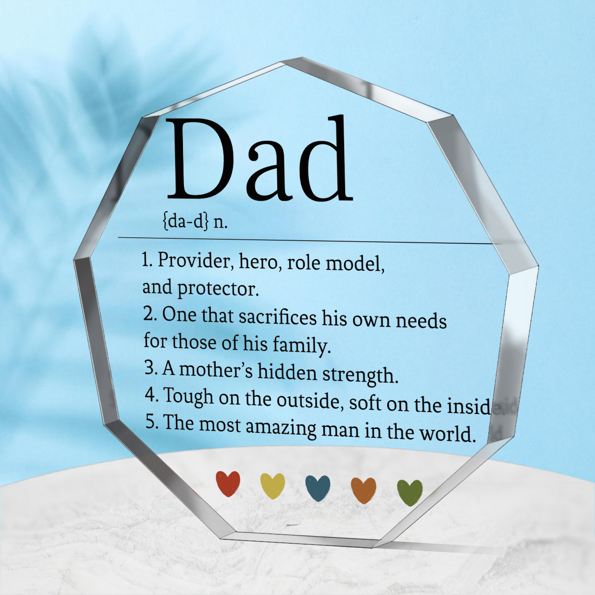 

1pc Acrylic Puzzle-shaped Plaque , "best Dad" Appreciation Gift, From Daughter & Son, Ideal For Father's Birthday, Father's Day, Decor