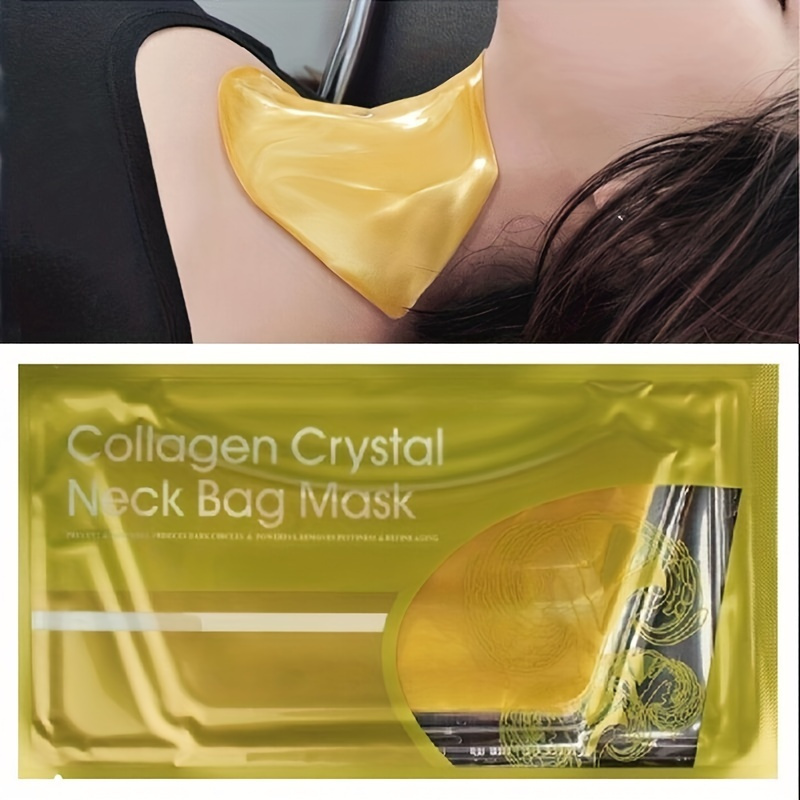 

1pc Golden Collagen Neck Mask, Firming And Smoothes Wrinkles Neck Mask, Moisturizing Neck Mask Pad, Neck Tightening Mask For Double Chin, Suitable For All Skin Types