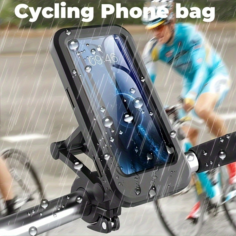 

Waterproof Magnetic Bike Phone Mount, Universal 360° Rotatable Adjustable Cycling Handlebar Phone Holder, Rain & Dust Proof Abs Material For Bicycle, Motorcycle, Mtb, E-bike