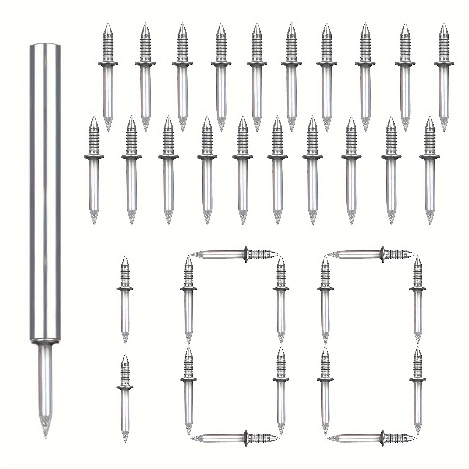 300-Pack Double Headed Skirting Nails With 3 Sleeve Tool