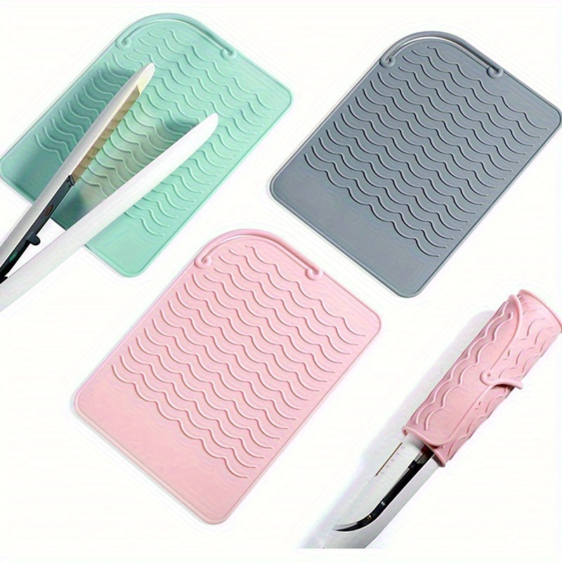 

1pcs Silicone Heat Resistant Mat For Hair Straightener Flat Iron, Professional Anti-heat Mat, Travel Hair Styling Tools