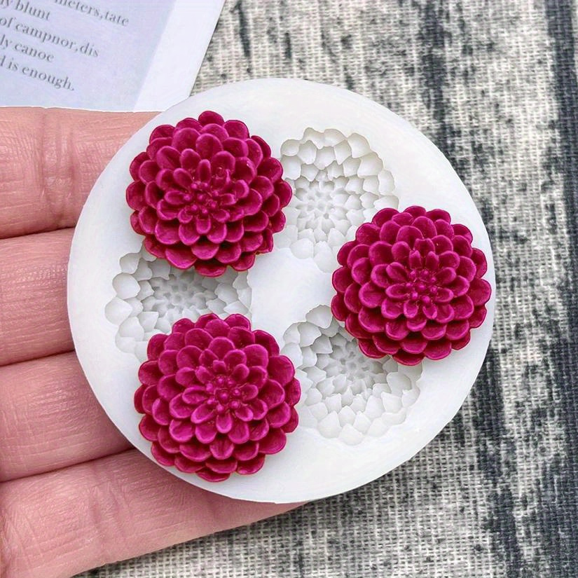 

1 Piece Creative Sunflower Daisy Silicone Mold For Diy Resin, Polymer Clay, Fondant Decorative Crafting, Ideal For Handmade Enthusiasts, Floral Decoration Supplies, Silicone Material, Round Item Shape