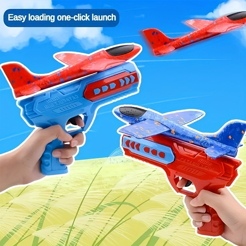 

Foam Airplane Launcher Gun Toy Set, Kid's Outdoor Play Catapult Glider Plane, One-click Launch Foam Shooter Flying Toys, Ideal For Ages 3-6, Fun Shooting Game Birthday Gift