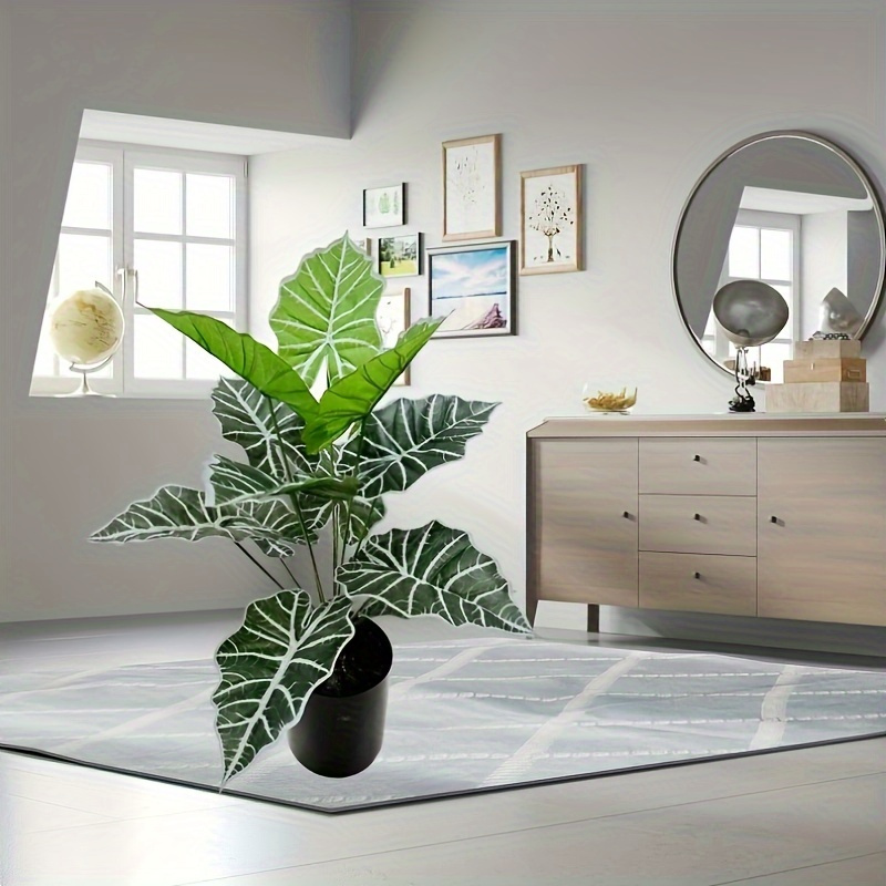 

23" Lifelike Artificial Plant With 12 Leaves - Versatile Faux Greenery For Home & Office Decor, Perfect For Living Room, Balcony, And Seasonal Celebrations