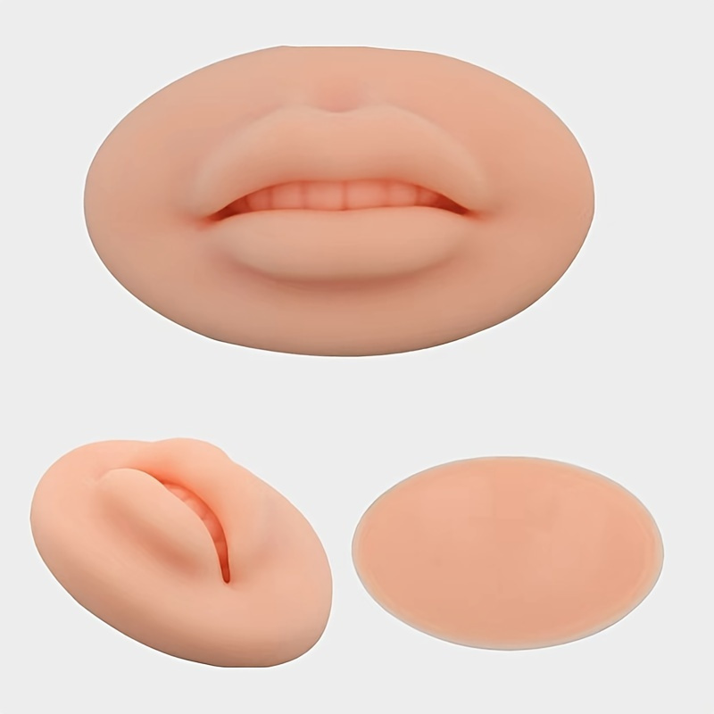 

3d Silicone Lip Tattoo Practice Skin Module, Solid Lip Module For Makeup Beginner, Embroidery Lip Training Artificial Skin