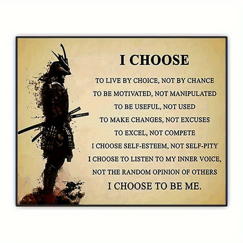 

I Choose Inspirational Wall Art With Motivational Quotes, Unframed 8x10 Paper Flip Charts For Home, Office, And Classroom Decor