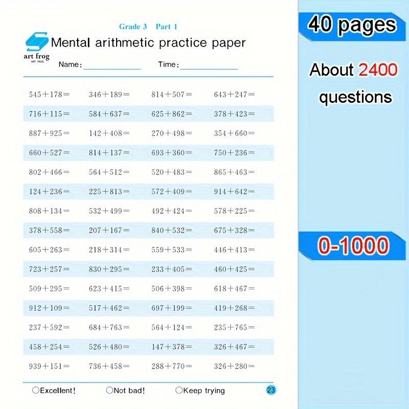 TEMU Master With 2400 Problems: , , Multiplication & Division Workbook 14+