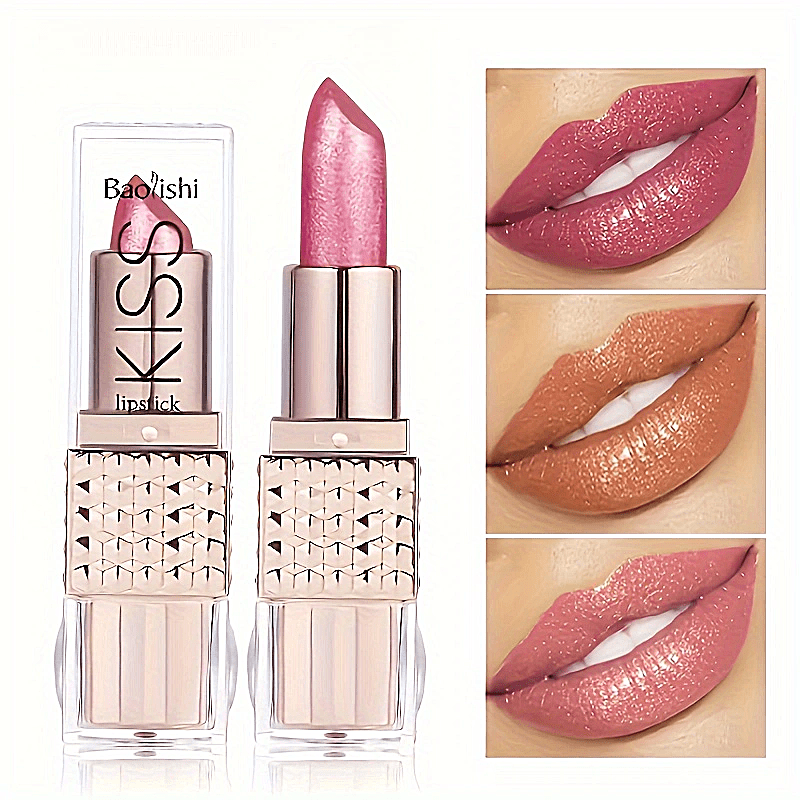 

Mermaid Shimmer Velvet Lipstick, Metallic Pearl Glow Lip Color, Long-lasting Radiance, Perfect Mother's Day Gift - 1 Piece