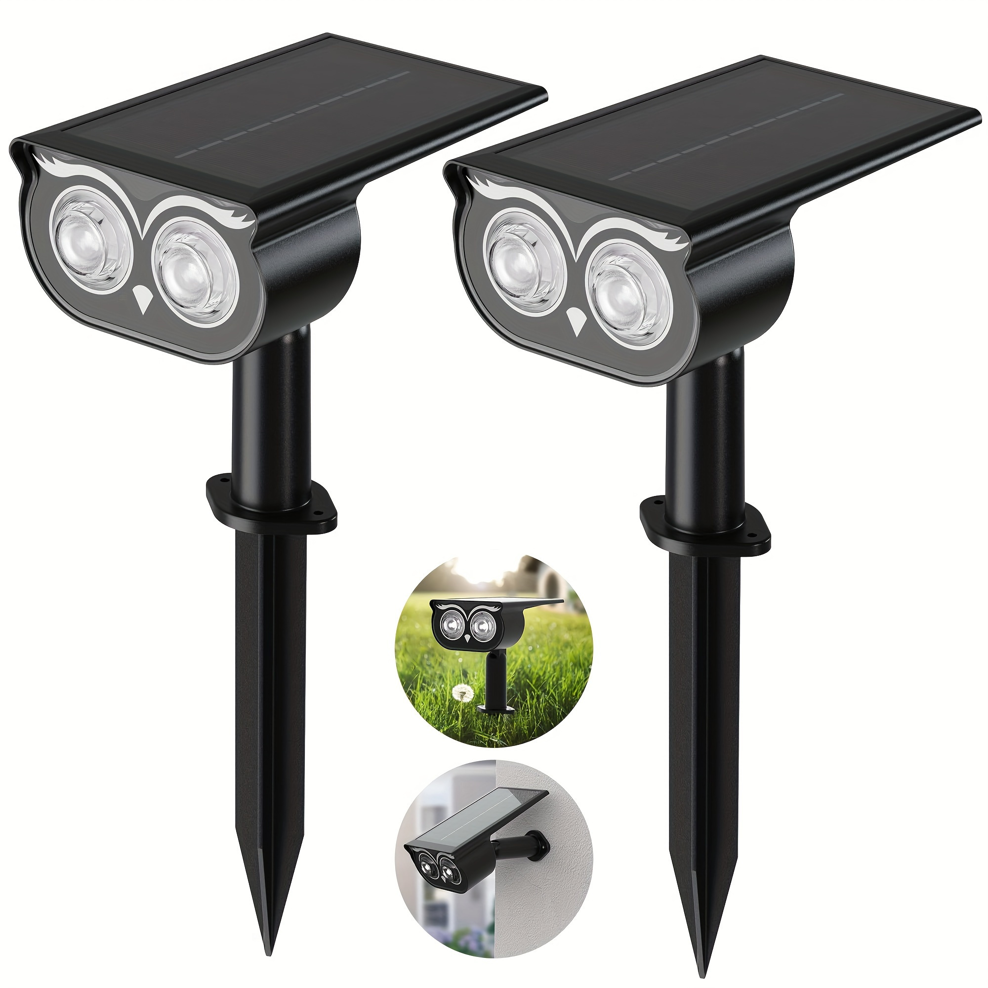 

Jackyled Solar Spot Lights 3 Light Modes Bright Led Solar Lights, Auto On/off Landscape Spotlights For Outdoor, Garden, Yard, Driveway, Walkway