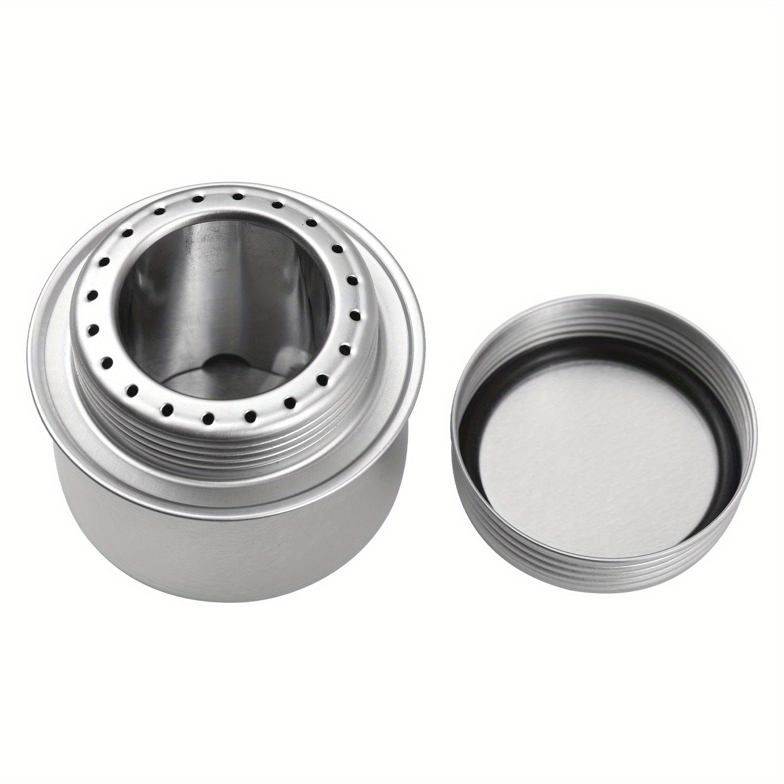 

1set, Portable Mini Aluminum Alloy Alcohol Stove With Lid, Camping Picnic Stoves For Baking Barbecue Picnic Outdoor, Kitchen Supplies, Kitchen Accessories, Bbq Accessories