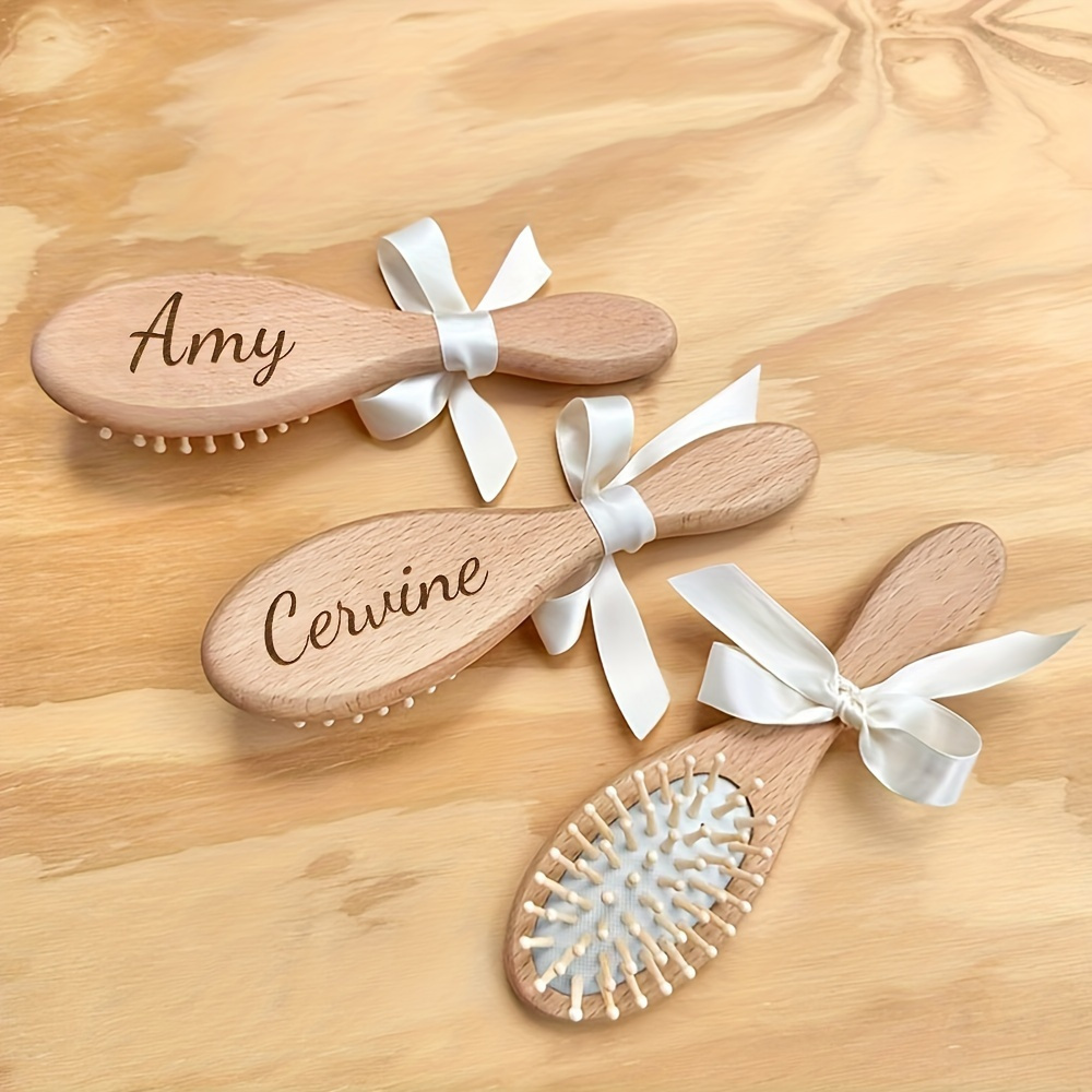 

1pc Customized Carved Hair Comb Personalised Wooden Comb Creative Name Comb Souvenir Gifts