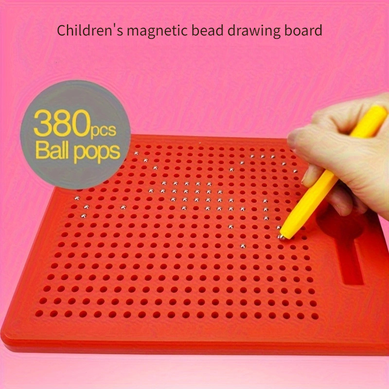 

1pc Portable Magnetic Steel Bead Drawing Board With 380 Magnetic Beads, Good For Educational Purpose And Graffiti, Creative Toys Christmas, Gift