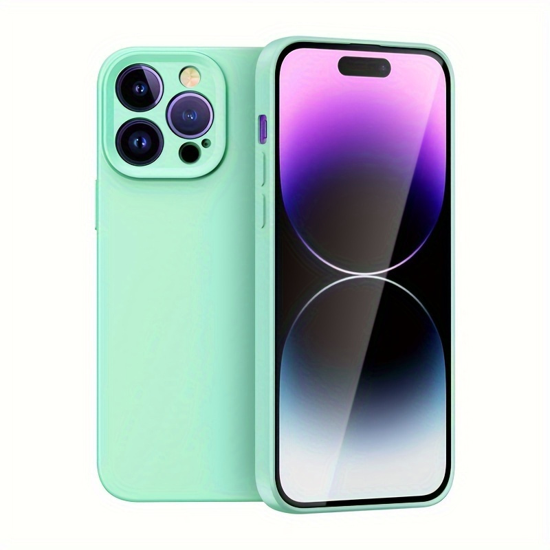 Luxury New Design Liquid Silicone Phone Case For 14 Pro Max Soft Bumper 14 Plus Lens Camera Protective Shockproof Cover