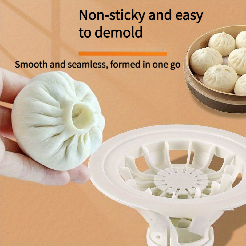 

1pc Abs Food Contact Safe Dumpling Maker Mold, Non-stick Easy Demold Kitchen Gadget For Seamless Baozi Dumplings