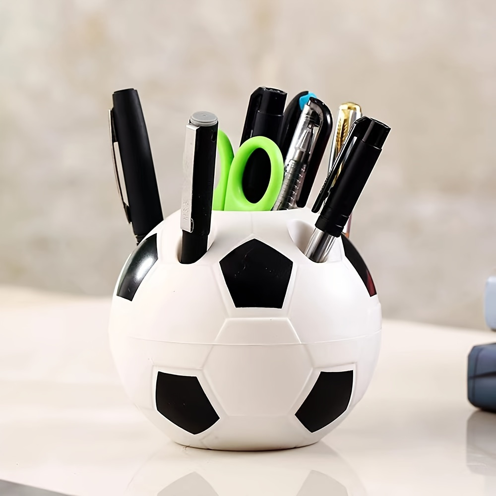 

Eva Material Multifunctional Cartoon Soccer Ball Pencil Holder For Office, School And More - Durable And Versatile Desk Organizer