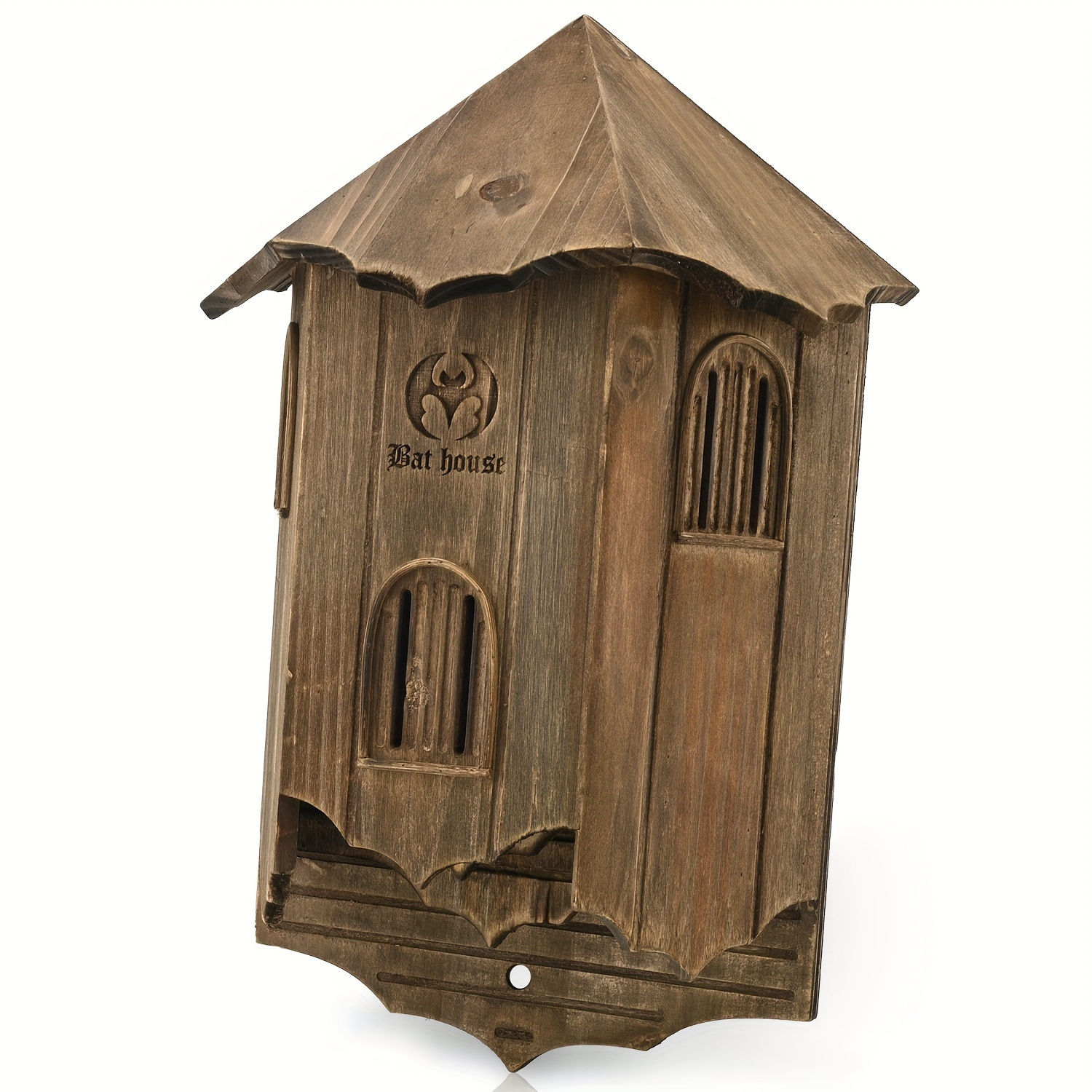

Wooden Castle Bat Houses For Outside Bat Box For Outdoors - Large 3 Chamber Box Perfectly Designed To Attract Bats - Durable And Easy To Hang
