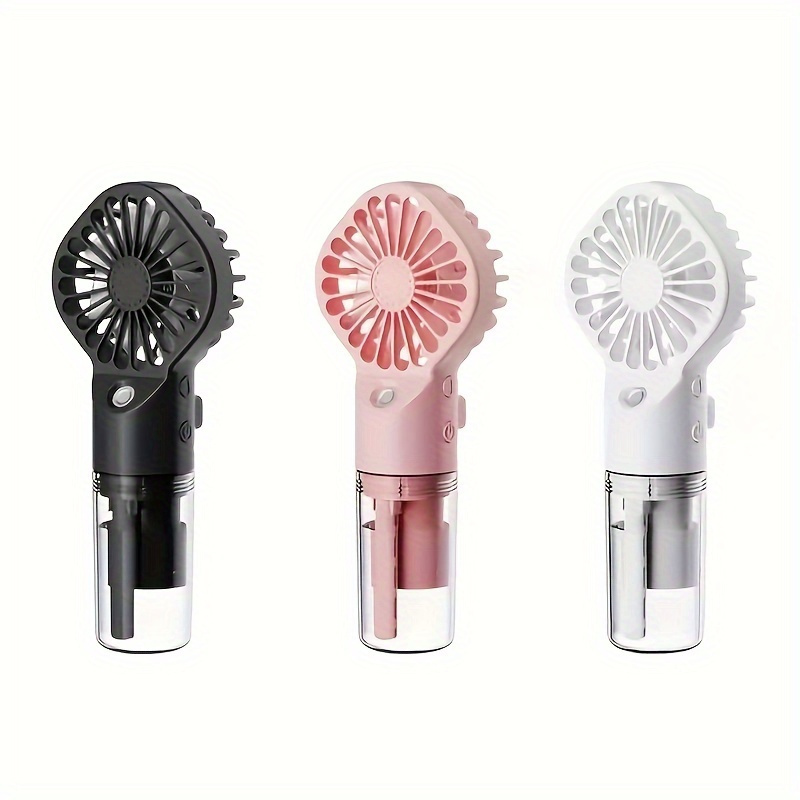 

Portable Handheld Misting Fan, Usb Rechargeable, Compact Cooling Device With Spray Function, For Travel & Outdoor Activities