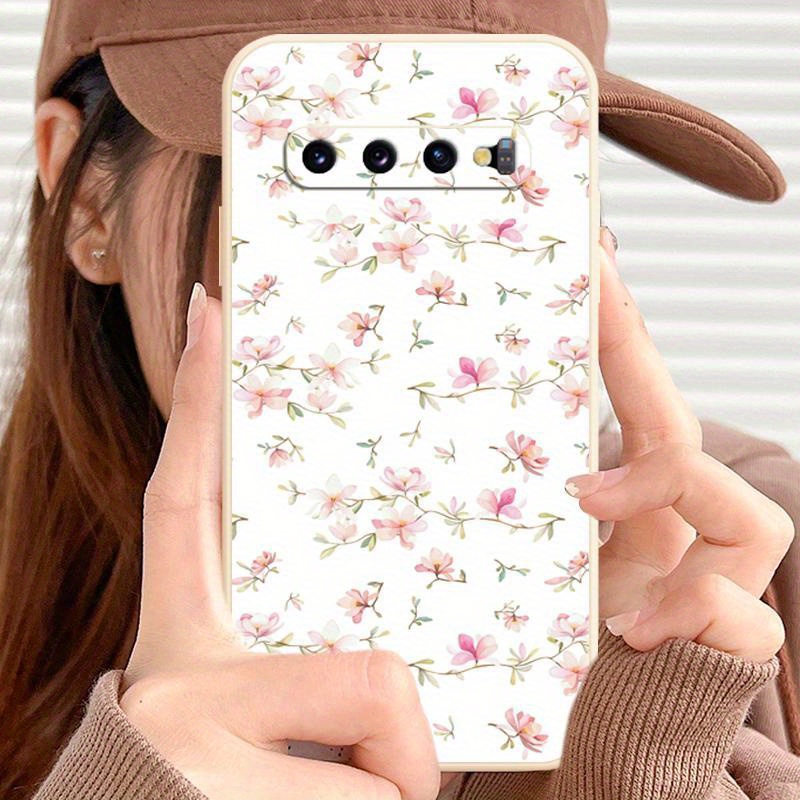 

Cute Pink Flower Tpu Soft Protective Phone Case For Samsung S10 S20 S21 S22 Note 10 20 Fe Lite + Ultra A73 A72 A71 A53 A52s A51 A50s A42 A33 A32 A31 A30s A23 A21s A20s A13 A12 A11 A10s A03s A02s A01