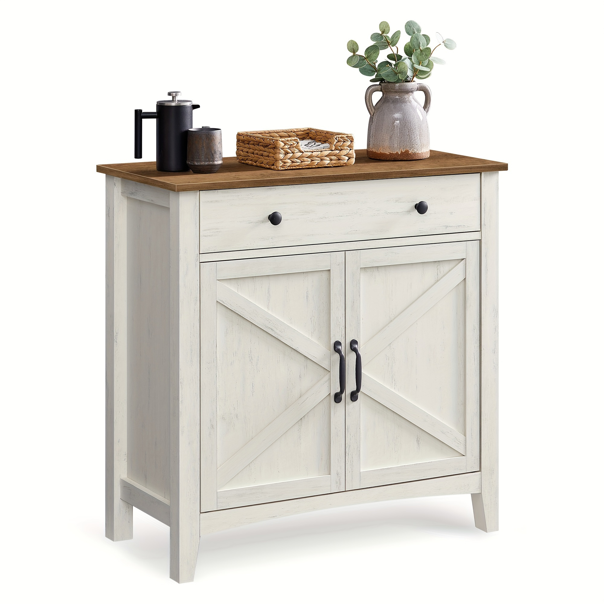 

Vasagle Buffet Cabinet, Sideboard Cabinet With Storage And Drawer, With Doors, Height Adjustable Shelf, Farmhouse Style, For Living Room, Kitchen