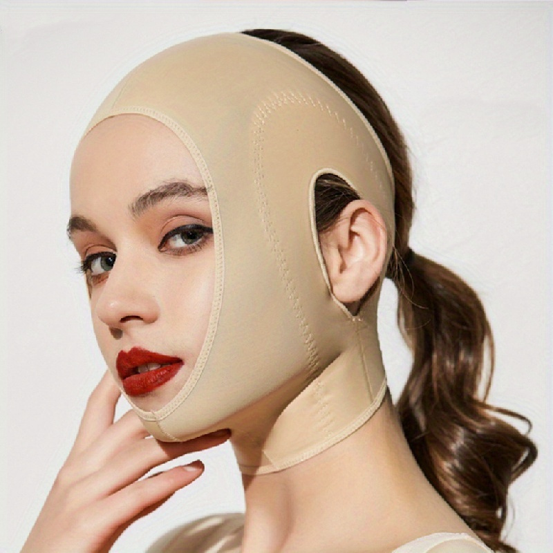 

1pc V-line Face Shaping Mask - Slimming & Lifting Facial Contour, Post-liposuction Recovery Headgear For Double Chin Reduction