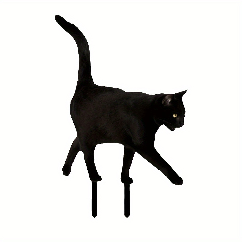 

1pc Contemporary Style Metal Black Cat Garden Stake, Outdoor Lawn Ornament, Patio Home Decor, Ideal Gift For Cat Lovers