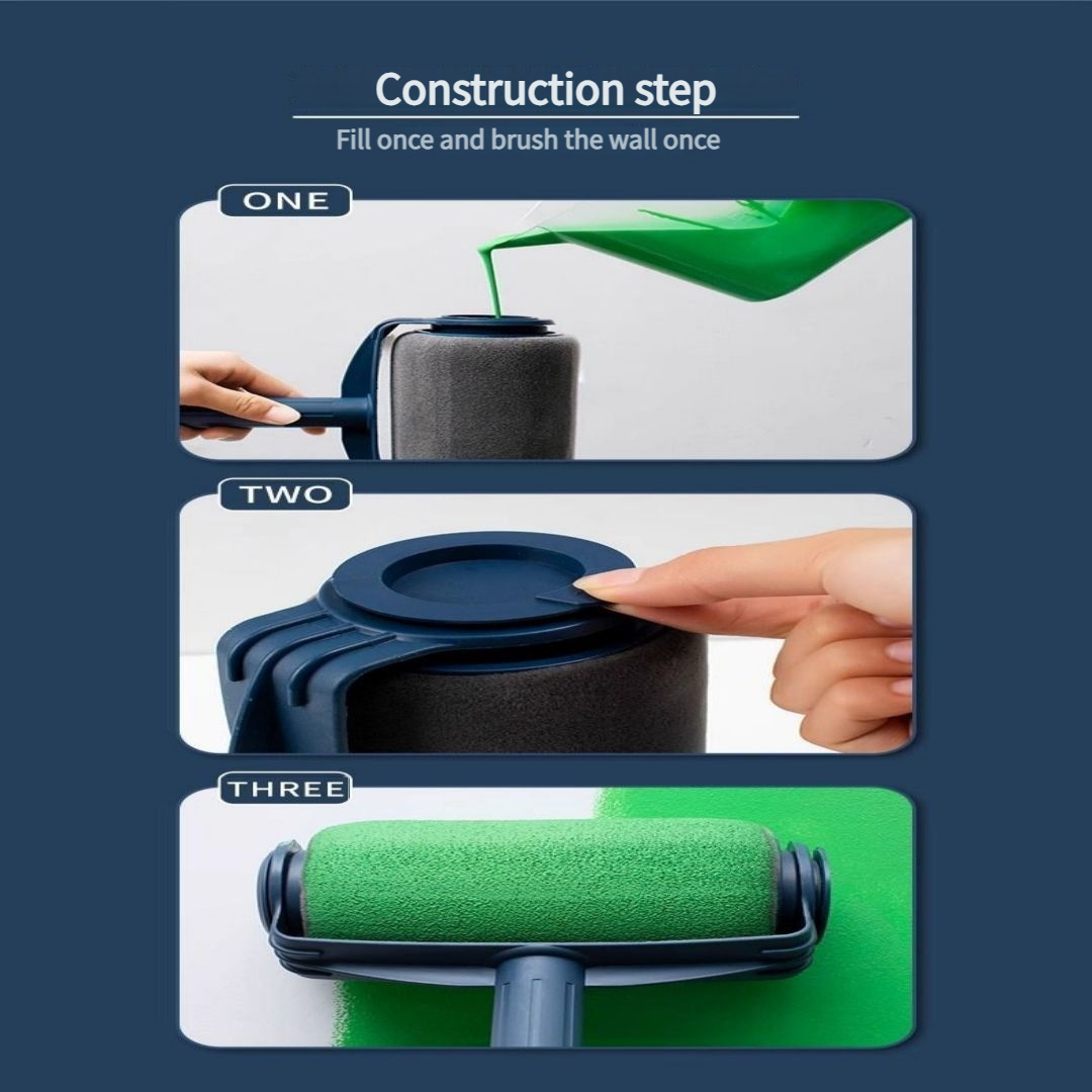 ultimate 1pc Self-Suction Large Paint Roller Brush - 6" Fabric, Ideal for Walls & Wallpaper Application 11 1pc Self-Suction Large Paint Roller Brush - 6