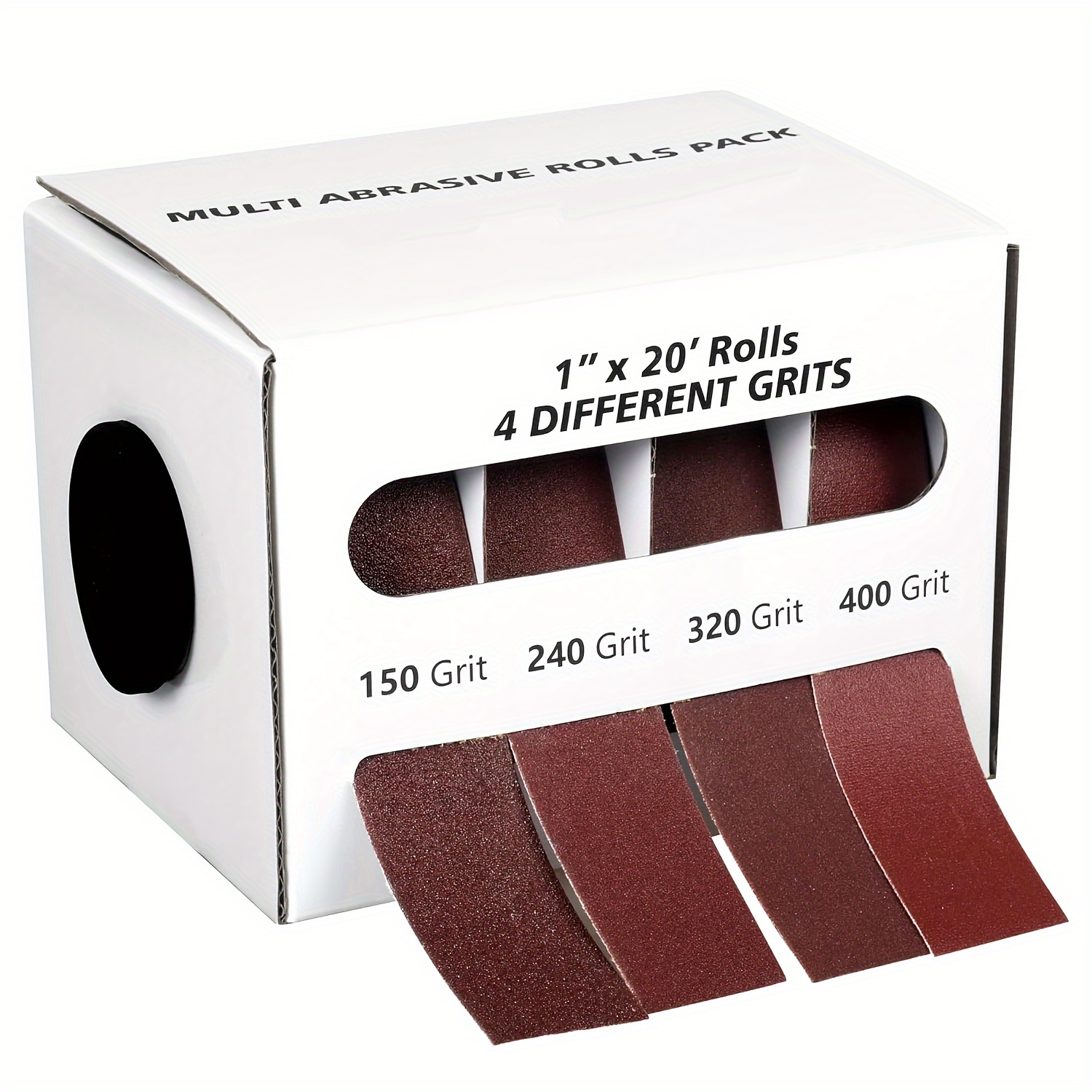 6pack Emery Cloth Sandpaper Rolls 4/5/6 Grits, Aluminum Oxide