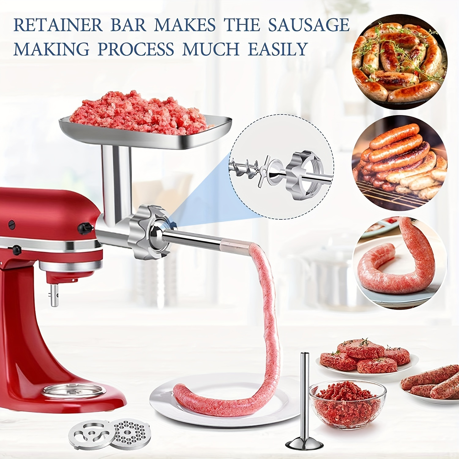 fassale 1 set meat grinder accessory set metal food grinder attachment for   creative       reusable kitchen supplies kitchen tools only tools details 3