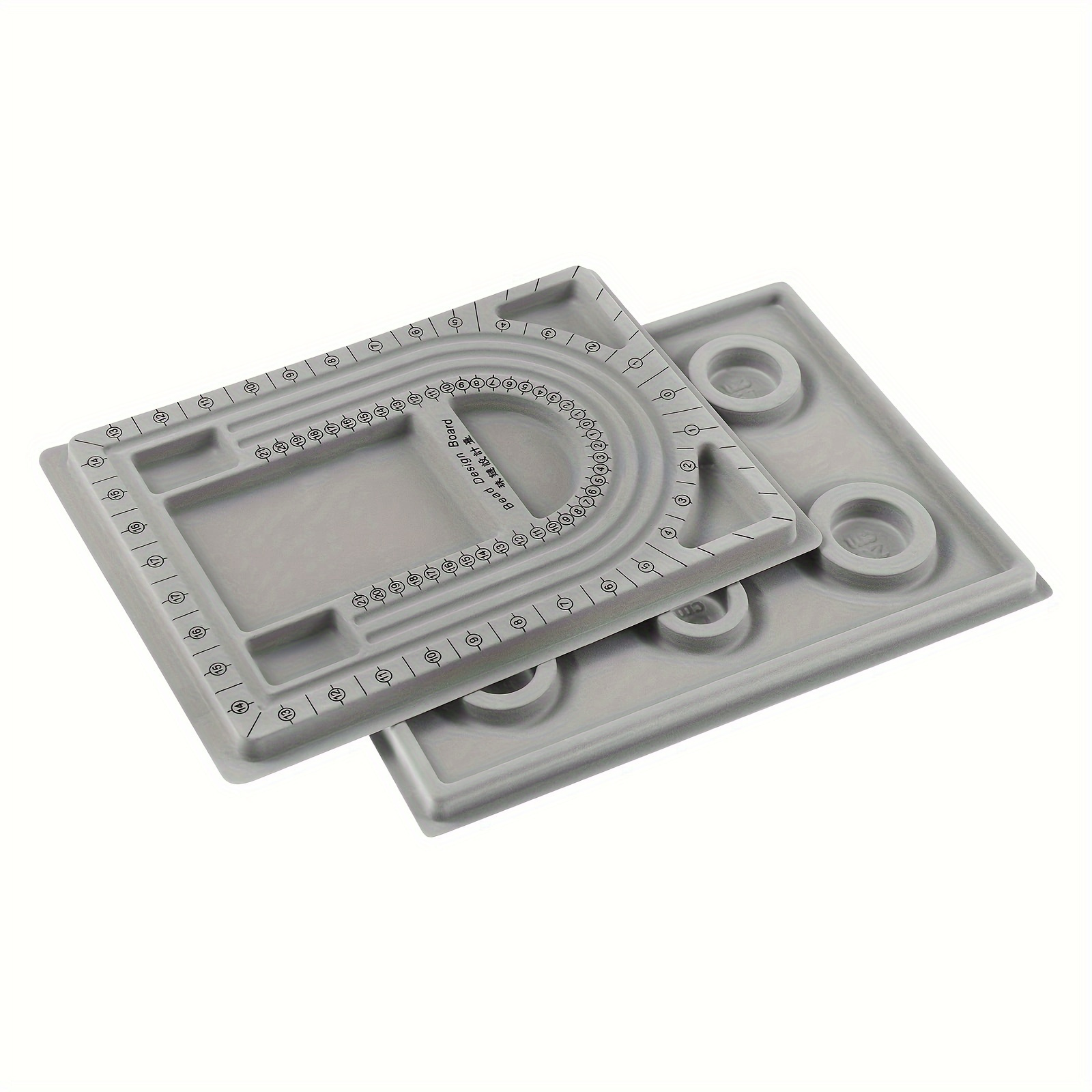

2pcs Necklace Beading Plastic Board, Diy Jewelry Design Tray, Craft Tool For Necklace Bracelet Making, Gray, 29cm/11.42in X 20cm/7.87in, Organize Beads And Chains