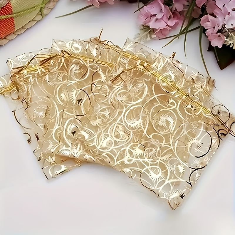 

100pcs Organza Gift Bags, Suitable For Jewelry Storage And Packaging, Holiday Party Packaging Supplies, Jewelry Gift Storage (12cm/4.72inches)