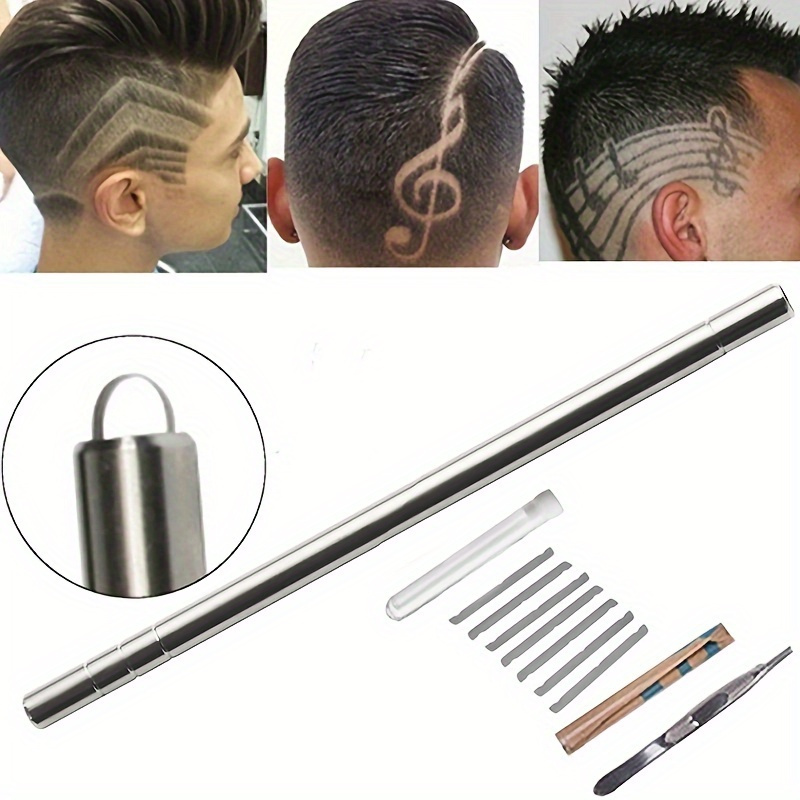 

Premium Steel Hair Tattoo Engraving Pen For Men - Fine Hairdressing Razor For Eyebrow Shaving And Style Enhancement