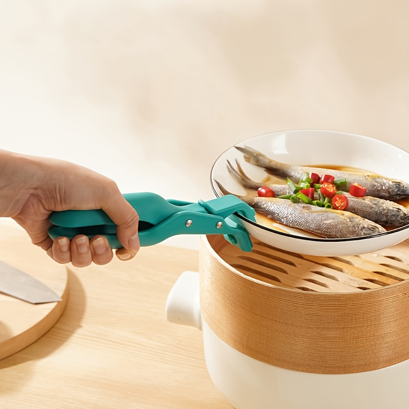 1pc anti scalding clip anti scalding bowl lifting device anti scalding bowl plate holder holder used to remove food from pots microwave ovens pizza pots air fryers household kitchen cooking tool pliers details 0
