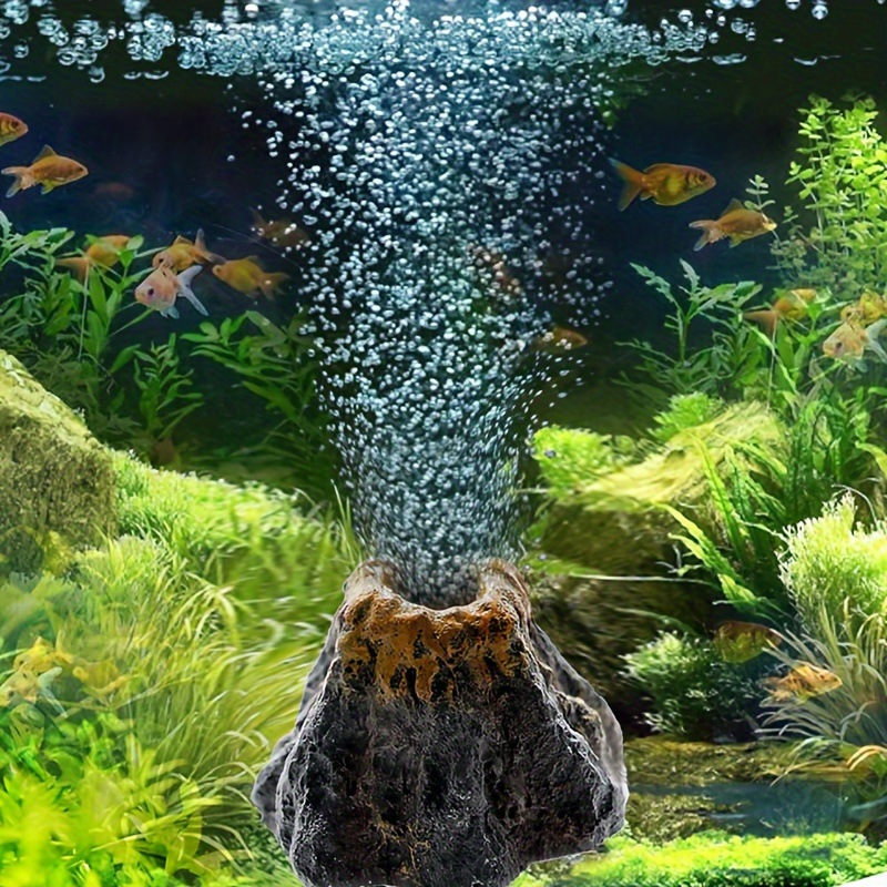 

Aquarium Volcanic Bubble Stone - Aeration Accessory For Fish Tanks, Durable Abs Material, No Battery Required Bubbler For Fish Tank Mini Bubbler For Aquarium