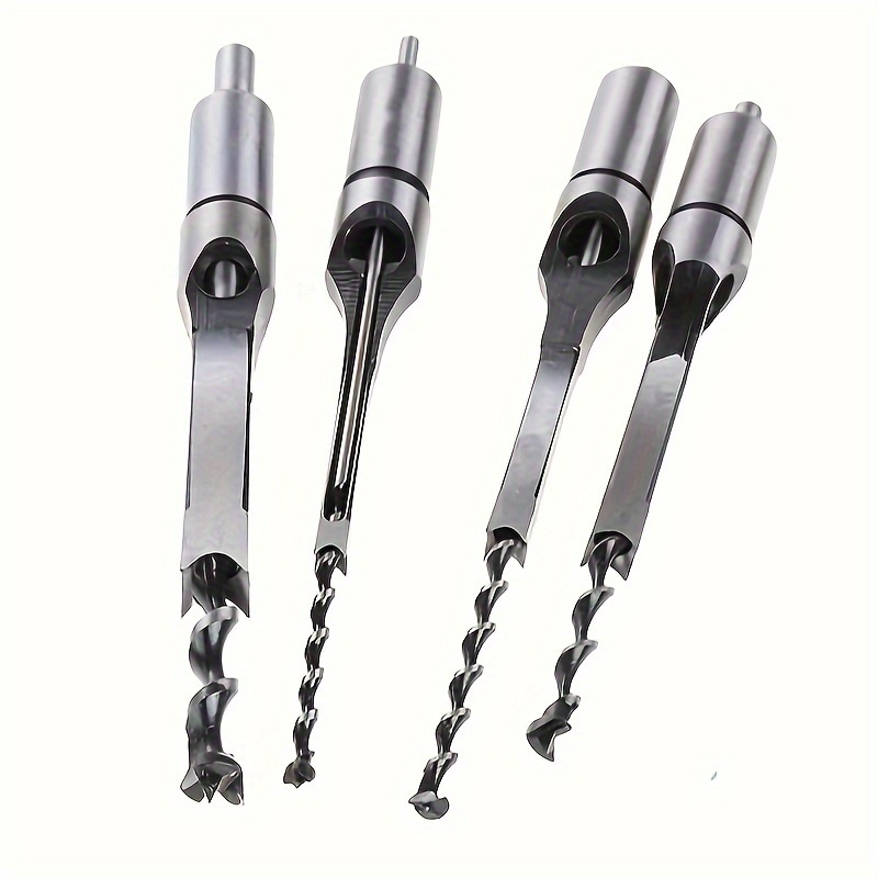 

Square Auger Drill Bit Cut Mortising Chisel Woodworking Tool Set