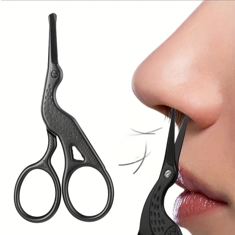 

Professional Stainless Steel Grooming Scissors - Rounded Safety Tip For Nose, Eyebrows & Beard Trimming - Ideal For Men & Women