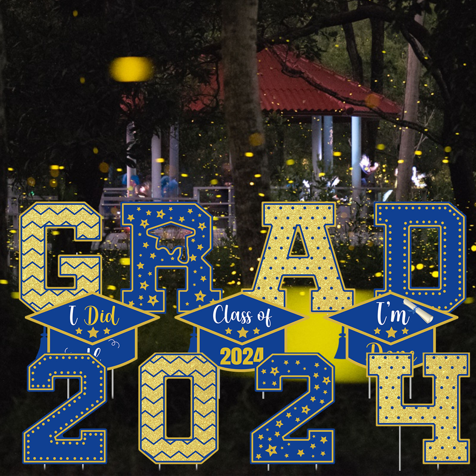 Graduation Decoration Class 2024 Grad Yard Signs - Temu