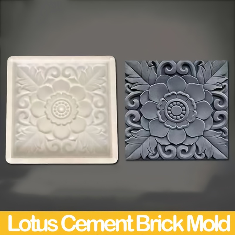 

Vintage For Lotus Cement Brick Mold - 1pc, Plastic Garden Floor Tile Template For Diy Outdoor Patio & Walkway