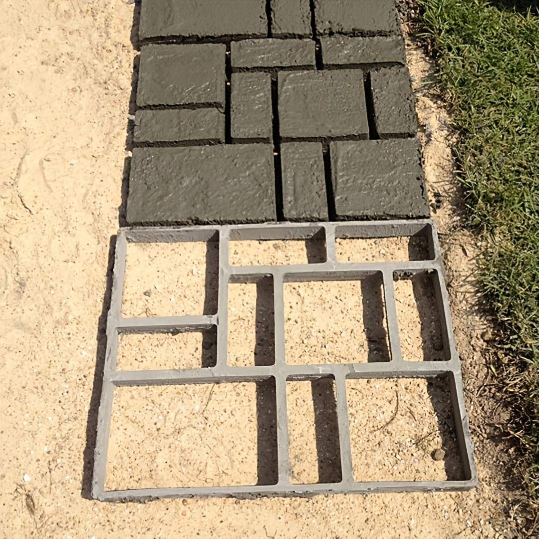 

Plastic Molds For Beautifying Gardens With Cement Floor Tiles, Courtyard, Parking Lots, And Diy Road Landscape Molds.