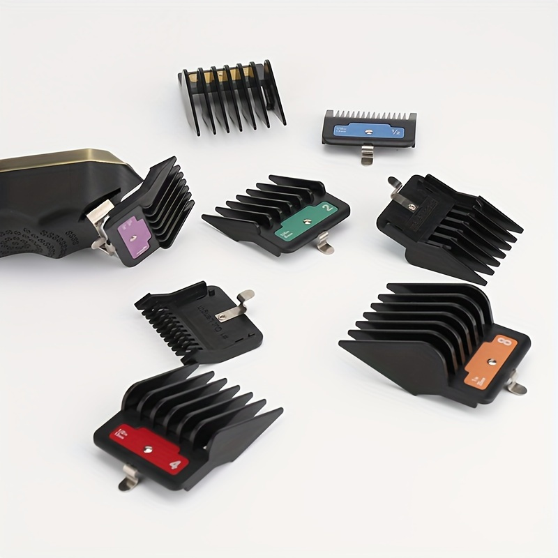 

Hair Clipper, Color-coded Guide Combs, Universal Fit For Various Brands, Durable Attachment Combs With Hook Design, Sizes #1-#8 (1.5mm-25mm)