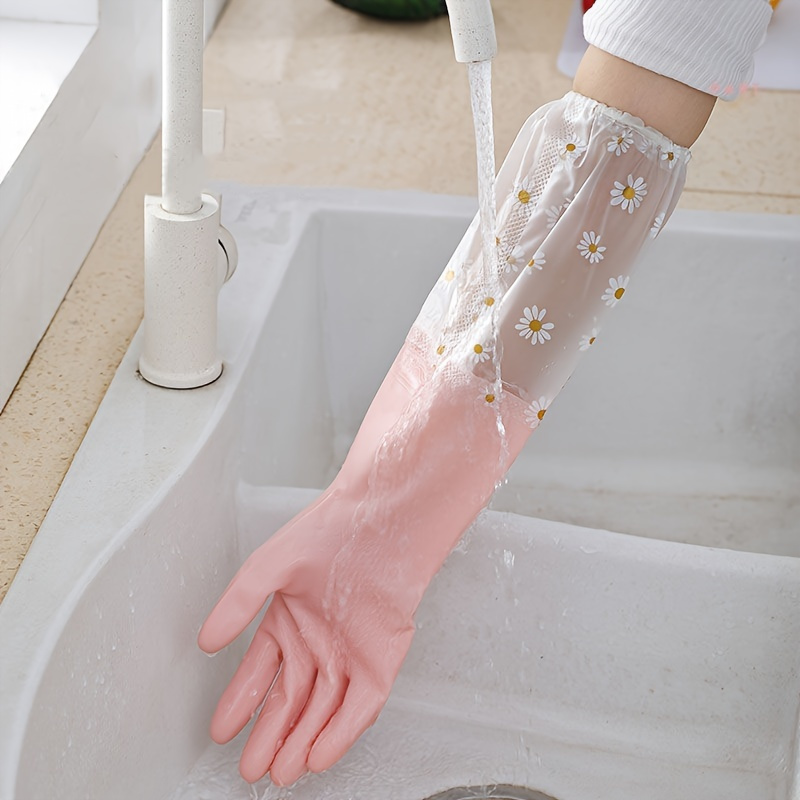 

Waterproof Pvc Gloves For Kitchen Dishwashing And Household Cleaning, Lead-free Material, Durable Rubber Gloves For Toilet And Clothes Washing